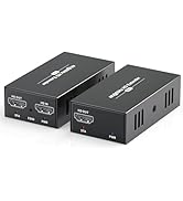 4K HDMI Extender Ultra HD 4K@60Hz Over CAT5e/6/7 Ethernet Cable, Up to 200ft(60m), with IR Contro...