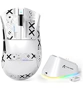 MAMBASNAKE Attack Shark V3 PRO 62g Superlight Wireless Gaming Mouse,RGB Charging Dock,BK52820 Tri...