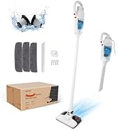 REECOO Lightweight Stick Vacuum Cleaner, Unique Vacuum and Mop Combo - 3 Dust Filters/Microfiber ...