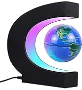 JOWHOL Magnetic Floating Globe with LED Lights, 24-Hours Auto-Rotating Levitating Globe, Perfect ...