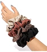 Scrunchies Hair Ties Big Large Scrunchie for Girls Women Thick Hair Cute Hairties Jumbo Scrunchy ...