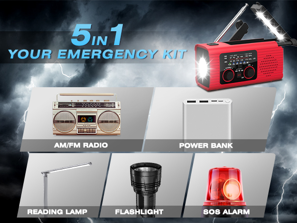 hurricane supplies emergency kit portable radio noaa weather radio crank radio