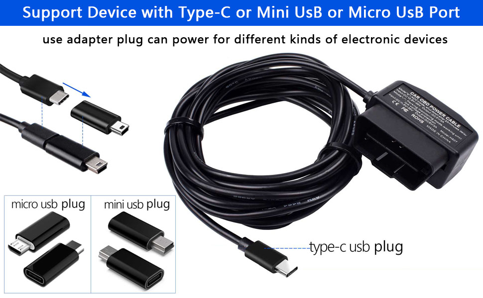 dash camera usb to type c