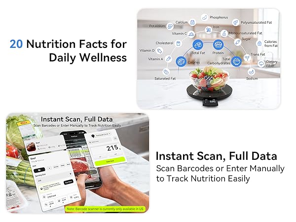 smart food scale with nutritional calculator
