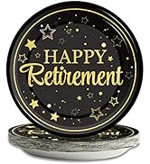 48 Pcs Retirement Paper Plates Happy Retirement Party Supplies Disposable Dessert Plates Decorati...