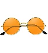 BOUBONI 1-3 Pairs Hippie Sunglasses 70s Round Hippie Glasses Party Decoration Sunglasses for Wome...