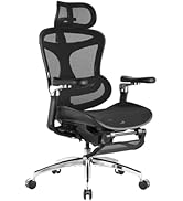 SIHOO Doro C300 Pro Ergonomic Office Chair with Footrest, Ultra-Soft 6D Armrests, Dynamic Lumbar ...