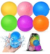 SOPPYCID Reusable Water Balloons, Water Ball for Beach Toys, Summer Toys, Easy Quick Fill &amp; Self-...