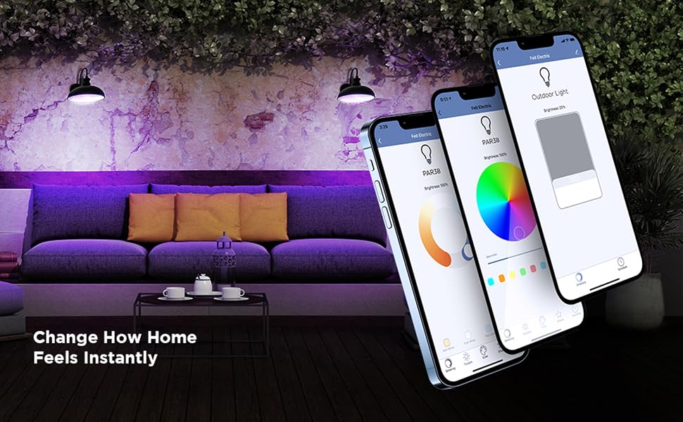 Change the color with millions of vibrant hues to choose from, set any mood, and adjust brightness.