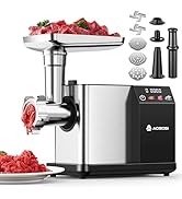 AAOBOSI Meat Grinder Electric 3000W Max with Touch Color Screen, Auto-Reverse &amp; Built-in Storage ...