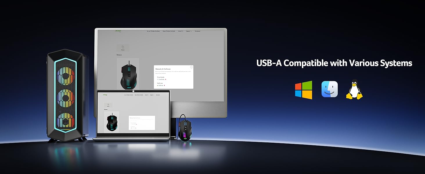 USB-A Compatible with Various Systems