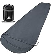 REDCAMP Mummy Fleece Sleeping Bag Liner with Hood, Great for Adult Warm or Cold Weather, 90" Long...