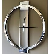 SHYFOY Wall Clock Decorative Large Clock Living Room Decor - 23" Big Clocks All Mirror Glass Fini...