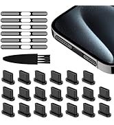 VIWIEU USB C Dust Plug Port Cover Protectors 20 PCS with Phone Speaker Cover Bumper Stickers 6 PC...