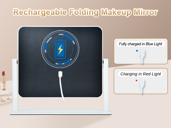 desk mirror with light