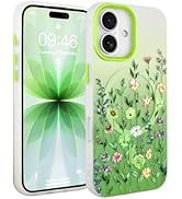 Fsoole Magnetic for iPhone 17 Case [Compatible with MagSafe] Pretty Gradient Flower Floral Patter...