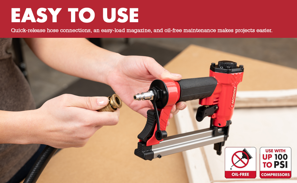 Product close up showing quick release connections