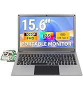 ELECROW 15.6 Inch Portable Monitor with Keyboard, Lapdock Display with Built-in Battery &amp; RPi5 Ad...
