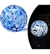 Lily's Home Gazing Ball - 10" Glass Globe with Solar Powered Lights - Outdoor Solar Lights for Ya...