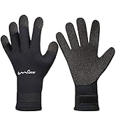 OMGear Neoprene Gloves Diving Wetsuit Gloves 3mm Flexible Thermal with Adjustable Waist Strap for...