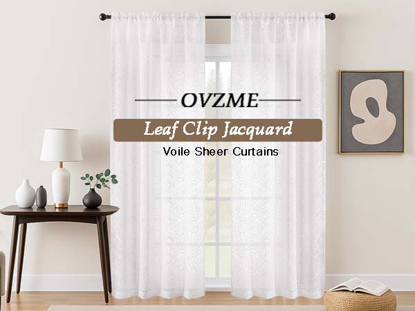 Leaf sheer curtains