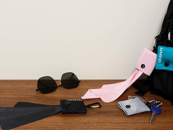 keychain microfiber cleaning cloth for glasses