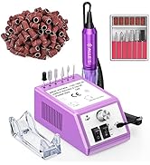 20000 RPM Professional Nail Drill Machine Efile Electric Nail Filer Kit for Finger Toe Nails, Acr...