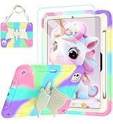 TOMORRY for iPad Pro 11 Inch Case 2024 (M4,5th Gen) with Tempered Glass Screen Protector,Unicorn ...