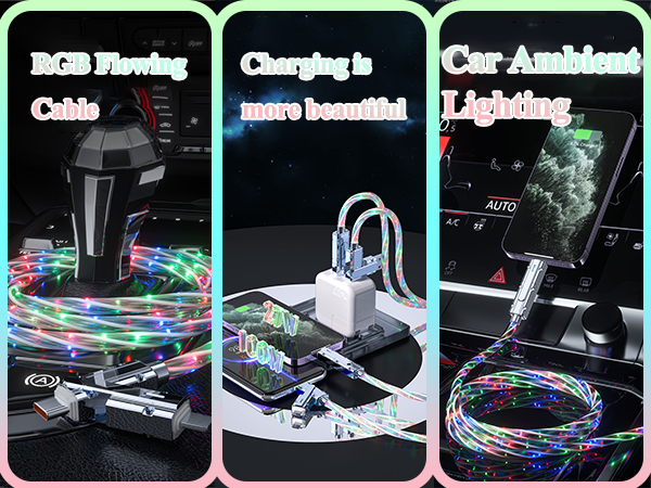 4-in-1 RGB Flowing Charging Cable