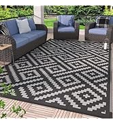 GENIMO Outdoor Rug for Patio Clearance,5'x8' Waterproof Mat,Reversible Plastic Camping Rugs,Rv,Po...