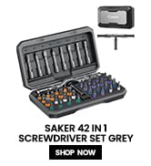 Saker 42 in 1 Magnetic Screwdriver Set, Multi Bit Free Combination Ratchet Screwdriver Set Portab...