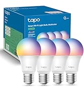 TP-Link Tapo Smart Light Bulbs, 16M Colors RGBW, Dimmable, Compatible with Alexa and Google Home,...