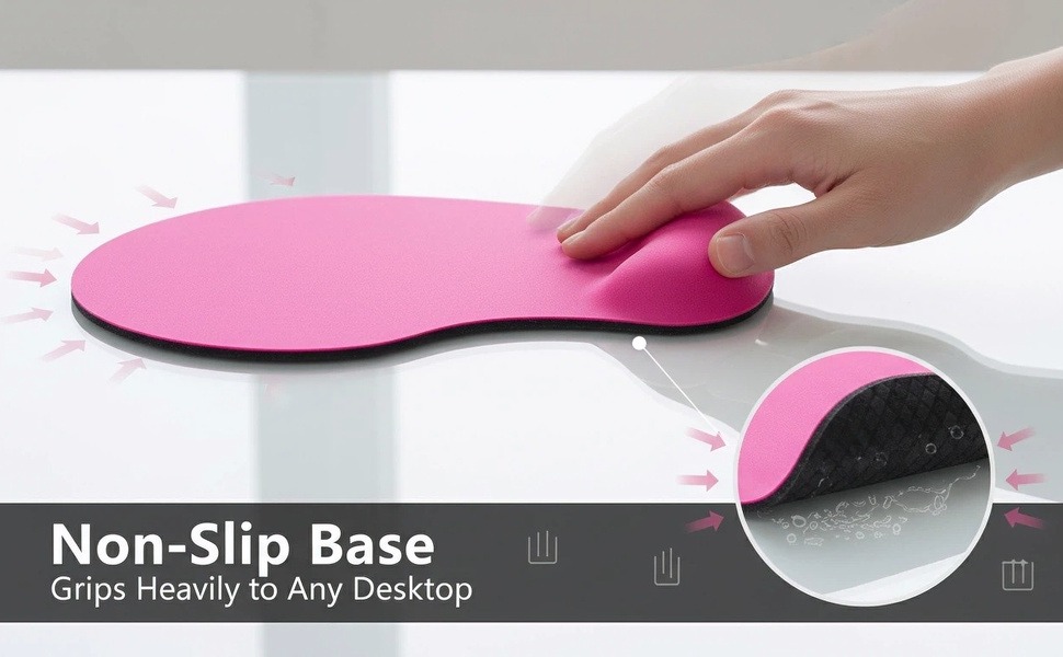 which firmly fits the desktop without sliding or shifting