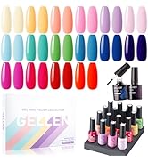 Gellen Gel Nail Polish Set, 16 Colors, UV Gel Polish Kit with Top and Base Coat, All Season Gift Set