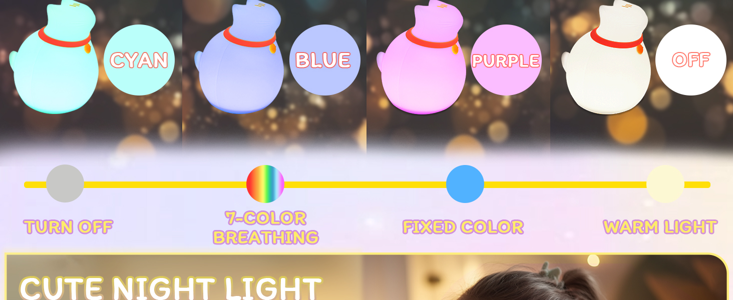 touch night light for nursery night light cute animal night light