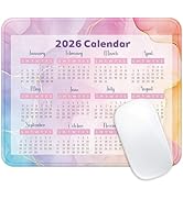 Velluxion 2026 Calendar Mouse Pad, 7.9x9.5 in Aesthetic Design Collection, Non-Slip Decorative Mo...