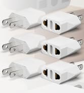 Europe to American Outlet Plug Adapter, Unidapt European EU to US Travel Power Adapter Plug, EU/I