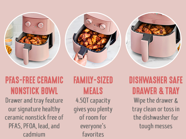 GreenLife, Ceramic Nonstick, PFAS-Free, Non-Toxic, Electrics, Air Fryer