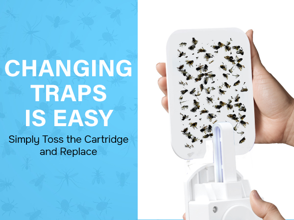 Fly Insect Trap Indoor with Night Light Plug in Bug Catcher, Pest Repeller Indoor 