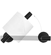 Matte Black Double Base Toilet Paper Holder Large Toilet Paper Roll Holder Stainless Steel Bathro...