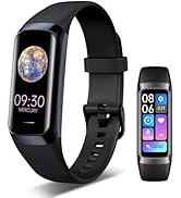 VUHIGIB Fitness Tracker, 24/7 Heart Rate Blood Oxygen Blood Pressure Body Temp Monitor Sleep Calo...