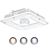 BBESTLED LED Canopy Light with Photocell, 36W 48W 60W Adjustable, ETL&DLC Listed AC100-277V 8100L...