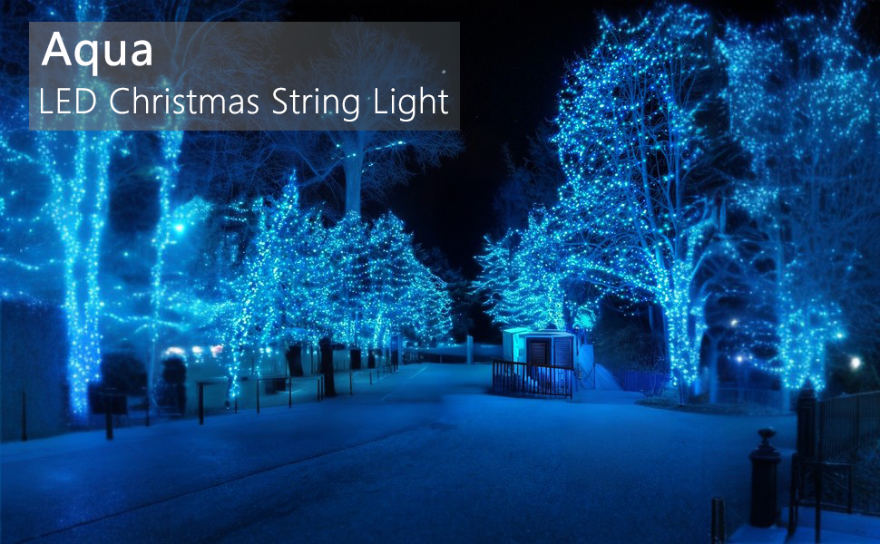 aqua led christmas lights
