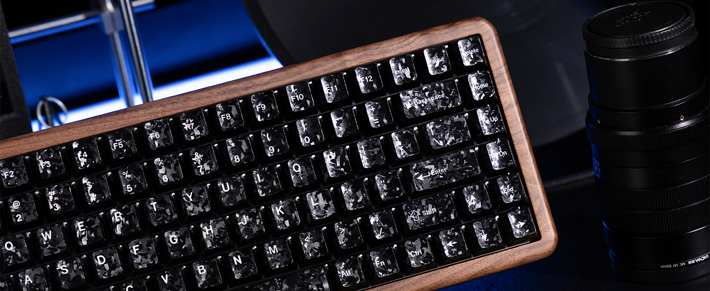 75% Hall Effec Keyboard Wood, Mechanical Keyboard Wireless Rapid Trigger Gaming Custom Keyboard