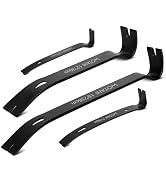 WOTAHI 4-Piece Flat Pry Bar Set - 15",12",7",5.25" Heavy Duty Nail Puller, Utility Claw Bar, Wond...