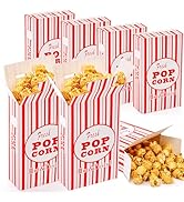Bekith 100 Pack Paper Popcorn Boxes, Close-Top Popcorn Containers Cups Bucket for Movie Party and...