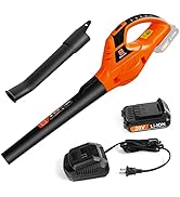 Leisch Life Cordless Leaf Blower, 210MPH Electric Leaf Blower with 2.0Ah Battery &amp; Fast Charger, ...