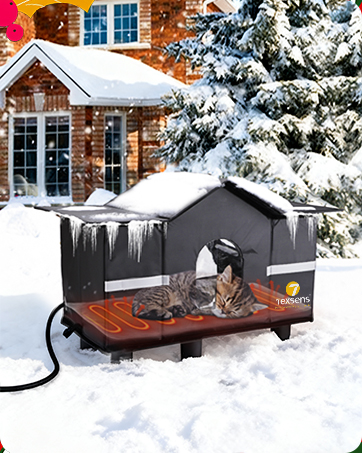 heated cat house for outside