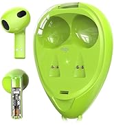 aigo Wireless Earbuds, Bluetooth 5.4 Headphones with Translucent Charging Case, Noise Canceling, ...