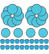 20 PCS Foldable Flying Disc Fans with Bags, 9.8'' DIY Handheld Fabric Folding Fan, Black Egde Fri...